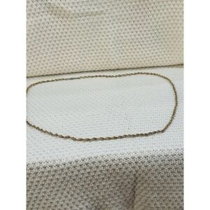 A.T. 925 Italy Gold Tone Sterling Silver Diamond Cut Rope Necklace 30"